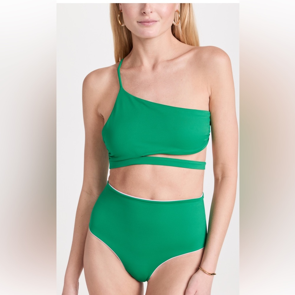 Agua Bendita The Ventura One Shoulder Bikini Top & Alica Java Reversible Bottoms